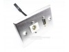 Placa Tapa HDMI 4k pigtail + BNC Acero Inoxidable Grado Alimenticio